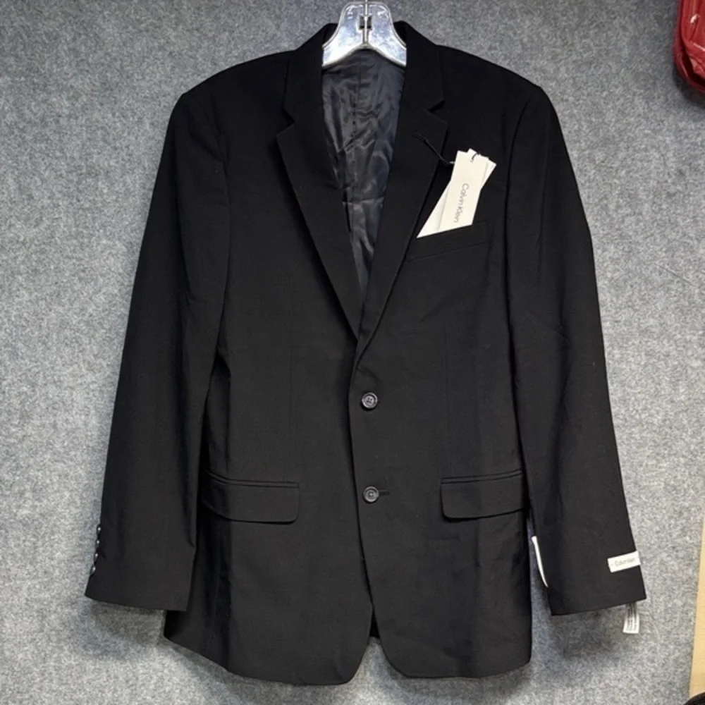 Calvin Klein navy lined suit coat Blazer button coat size 18